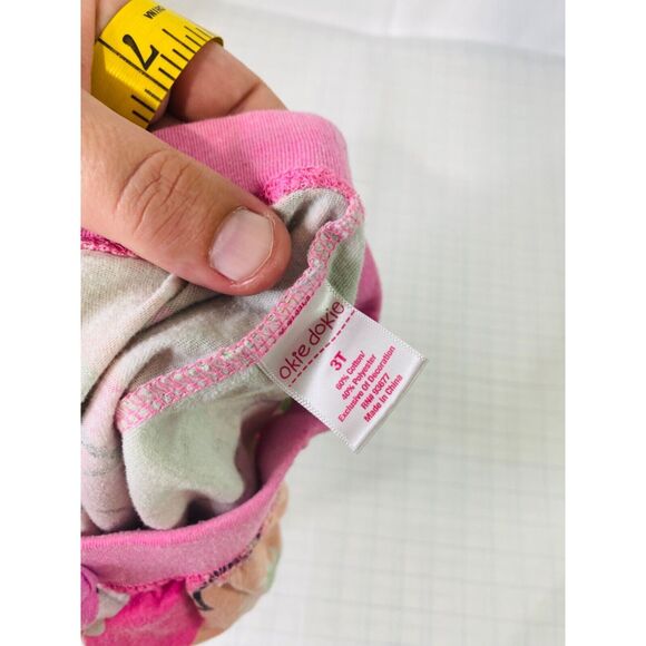 Okie Dokie Girl’s Short's Multicolor Floral Design Elastic Waist Size 3T - Picture 7 of 9